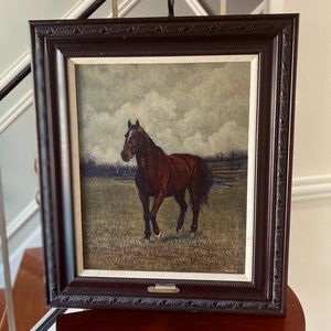 Hand Painted Art Antique Oil Painting Portrait horse on canvas
